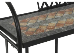 Siena Garden Regal Prato 63 cm x 29 cm x 142 cm Schwarz Mosaik