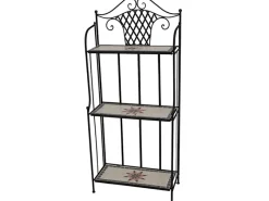 Best Siena Garden Regal Stella 63 cm x 29 cm x 142 cm Bunt Mosaik