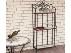 Best Siena Garden Regal Stella 63 cm x 29 cm x 142 cm Bunt Mosaik