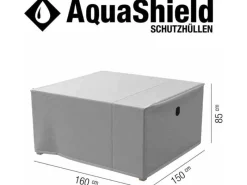 Best Siena Garden Schutzhülle Sitzgruppe AquaShield Hellgrau 160 cm x 150 cm x 85 cm