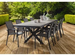 Siena Garden Stapelsessel Velia Alu 56 cm x 66 cm x 89 cm Anthrazit