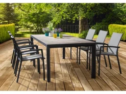 Siena Garden Stapelsessel Velia Alu 56 cm x 66 cm x 89 cm Anthrazit