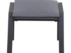 Outlet Siena Garden Valencia Hocker Matt Anthrazit-Salt & Pepper Gestell Aluminium