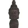 Online Silex Buddha Kopf Grau Leichtzement 16 cm x 16 cm x 38 cm