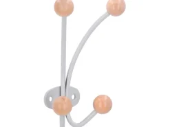 Siro Garderobenhaken 1292 Metall Silbergrau Ahorn