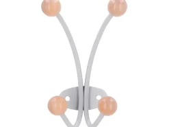 Siro Garderobenhaken 1292 Metall Silbergrau Ahorn