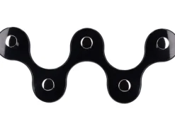 Hot Siro Hakenleiste 01047 Kunststoff Schwarz Chrom Länge 248 mm 5 Haken Schwarz-Chrom