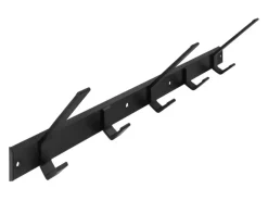 Outlet Siro Hakenleiste 1674 Metall Uni Schwarz Matt Länge 553 mm 5 Haken