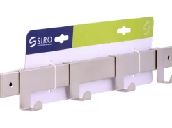 Sale Siro Hakenleiste 1444 Metall Länge 404 mm 4 Haken Nickel Matt