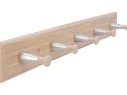 New Siro Hakenleiste SM8164 Kunststoff Holzeffekt Nickel Länge 400 mm Rotbuche