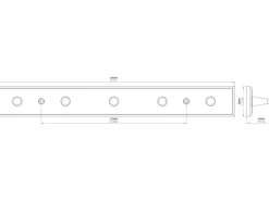 New Siro Hakenleiste SM8164 Kunststoff Holzeffekt Nickel Länge 400 mm Rotbuche