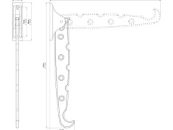 Best Siro Kleiderlüfter Klapphaken H200 Kunststoff Schwarz