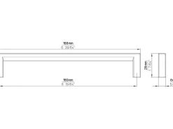 Best Siro Möbelgriff 2108 Metall Uni Schwarz Matt Lochabstand 160 mm