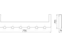 Online Siro Türgarderobe 1977 Metall Länge 375 mm 6 Haken Nickel Matt