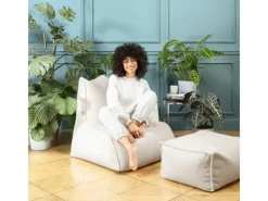 Best Sitting Point Hocker Roll Woolly 100 l Natur