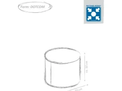 Sitting Point Hocker Wood 100 l Natur Holzoptik-Muster