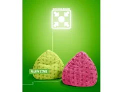 Hot Sitting Point Sitzsack BeanBag Fluffy 220 l Sternen-Muster Türkis