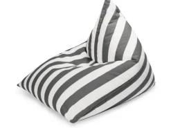 Hot Sitting Point Sitzsack Calypso Santorin 300 l Streifen-Muster Anthrazit