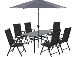 Sitzgruppe Townsville 8-tlg. Aluminium Anthrazit