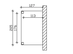 Hot Skan Holz Vordach Sellin 205 cm x 126 cm Natur Unbehandelt Natur / Unbehandelt
