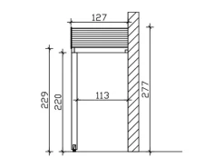 Hot Skan Holz Vordach Sellin 205 cm x 126 cm Natur Unbehandelt Natur / Unbehandelt