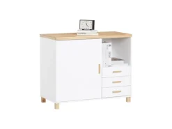 Sale SoBuy Aktenschrank Druckertisch mit 3 Schubladen und 1 Tür Sideboard für Büro ASK07-WN