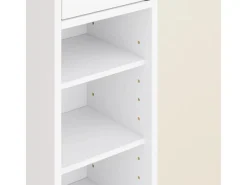 SoBuy Badezimmerschrank Hochschrank Badregal mit 6 Einlegeböden 20x180x20cm BZR34-II-W