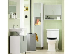 SoBuy Badkommode Badezimmerschrank Midischrank Kommode Sideboard BZR138-GR