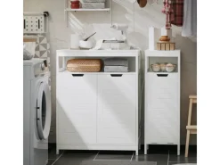 SoBuy Badkommode Kommode Sideboard Flurschrank Badezimmerschrank Weiß BZR121-W