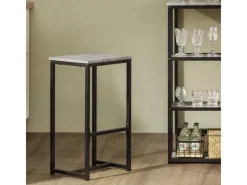 Discount SoBuy Bartisch mit 2 Barhockern Holz Metall Natur Schwarz OGT43-F