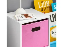 SoBuy Bücherregal Kinderregal mit Boxen Aufbewahrungsregal Weiß KMB76-F