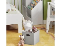 SoBuy Bücherregal Kinderregal mit Boxen Aufbewahrungsregal Weiß KMB76-W