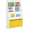 Sale SoBuy Bücherregal Kinderregal mit 2 Boxen Aufbewahrungsregal Weiß KMB69-W