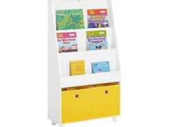 Sale SoBuy Bücherregal Kinderregal mit 2 Boxen Aufbewahrungsregal Weiß KMB69-W