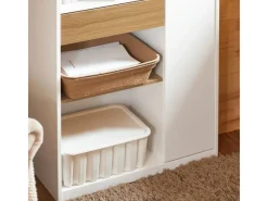 Hot SoBuy Bücherregal mit Schublade und Tür Aufbewahrungsregal mit Fächern STR11-WN