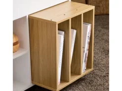 SoBuy Beistelltisch Druckertisch mit Rollen Couchtisch Aktenschrank FBT134-W