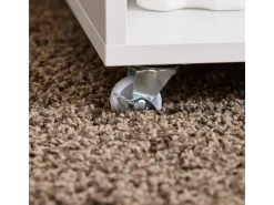 SoBuy Beistelltisch Druckertisch mit Rollen Couchtisch Aktenschrank FBT134-W