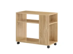 SoBuy Beistelltisch mit Rollen Couchtisch mit Ablagefächern Druckerregal FBT34-N