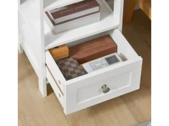 SoBuy Beistelltisch Nachttisch mit Schublade und Ablagen Telefontisch FBT91-W