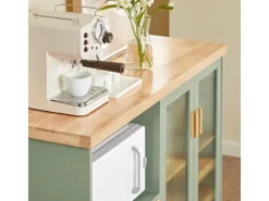 SoBuy Buffet Sideboard Küchenschrank Kommode Mikrowellenschrank FSB81-GR