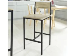 SoBuy 2-er Set Barhocker Barstühle mit Rücken-Lehne Sitzhöhe 67cm FST53x2