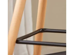 SoBuy 2er Set Barhocker Barstuhl Tresenhocker mit Rücklehne Grau FST50-DGx2