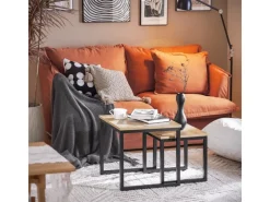 Discount SoBuy 2er Set Couchtisch Beistelltisch Sofatisch Kaffeetisch Natur FBT42-N