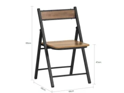 Discount SoBuy Esszimmerstuhl Klappstuhl Küchenstuhl mit Lehne 46x80x48cm Vintage FST88-PF