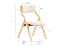 New SoBuy Esszimmerstuhl Klappstuhl Küchenstuhl Polsterstuhl mit Lehne FST40-W Beige