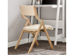 New SoBuy Esszimmerstuhl Klappstuhl Küchenstuhl Polsterstuhl mit Lehne FST40-W Beige