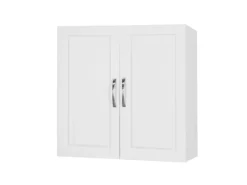 SoBuy Hängeschrank Badezimmerschrank mit Verstellbarem Regal 60x60x30cm Weiß FRG231-W