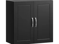 Online SoBuy Hängeschrank Badezimmerschrank mit Verstellbarem Regal 60x60x30cm Schwarz FRG231-SCH