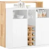 SoBuy Kücheninsel Küchenschrank Kommode Sideboard Buffet KNL07-WN