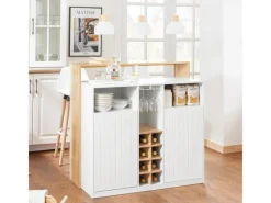 SoBuy Kücheninsel Küchenschrank Kommode Sideboard Buffet KNL07-WN